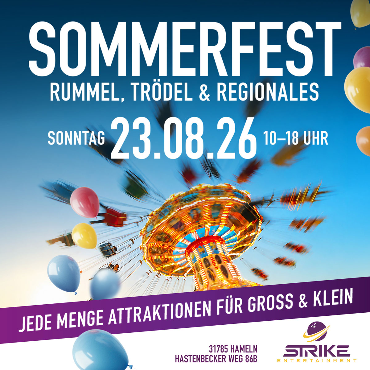 Strike Sommerfest 2026 – Rummel, Trödel, Regionales